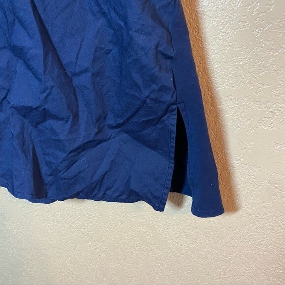 Chicos Navy Blue Short Sleeve A Line Collared Blouse Top Shirt Size 3 US XL - Picture 4 of 5